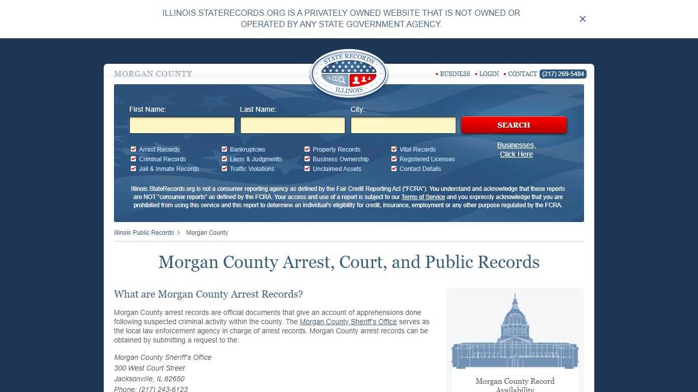 Morgan County Arrest, Court, and Public Records